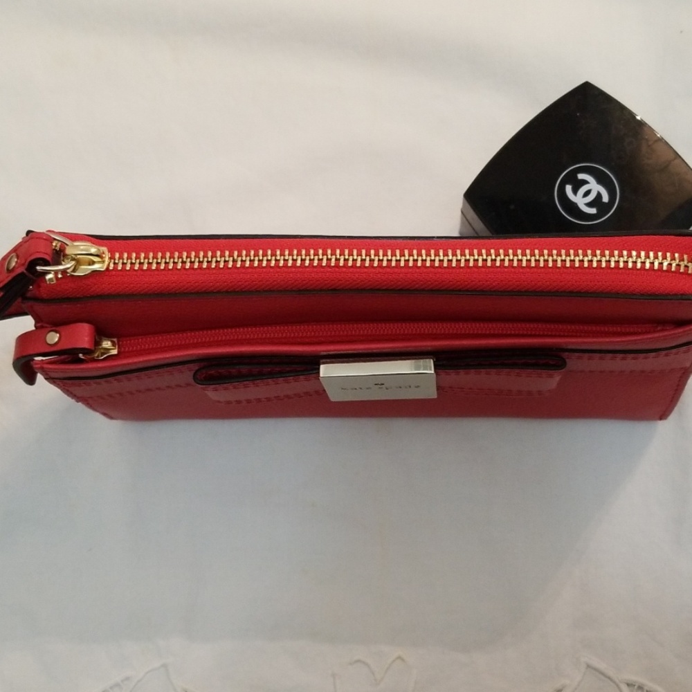 Kate Spade wallet wristlet leather  geranium color NWT - Picture 3 of 8